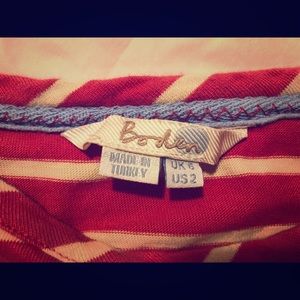 Fuschia and cream stripe Boden dress